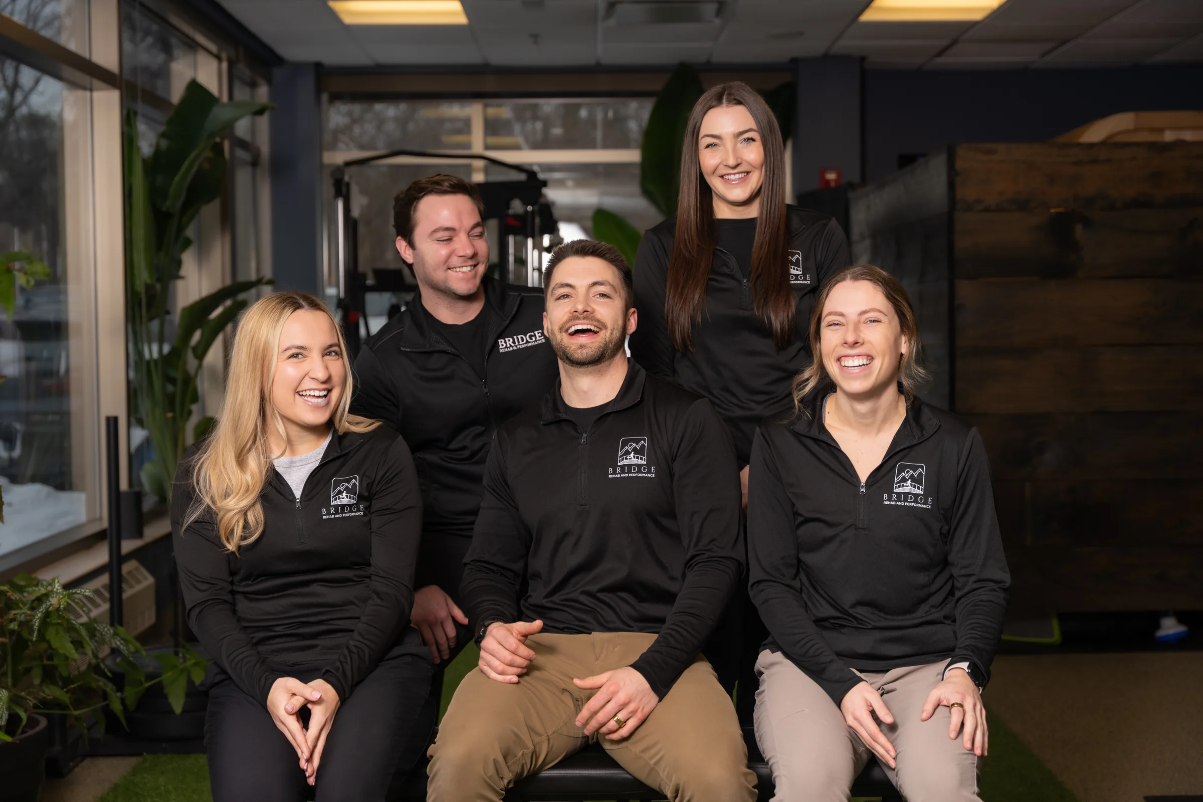 The Bridge Rehab and Performance team together in the Westlake clinic